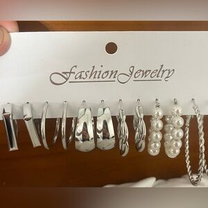 New cute silver variety earrings